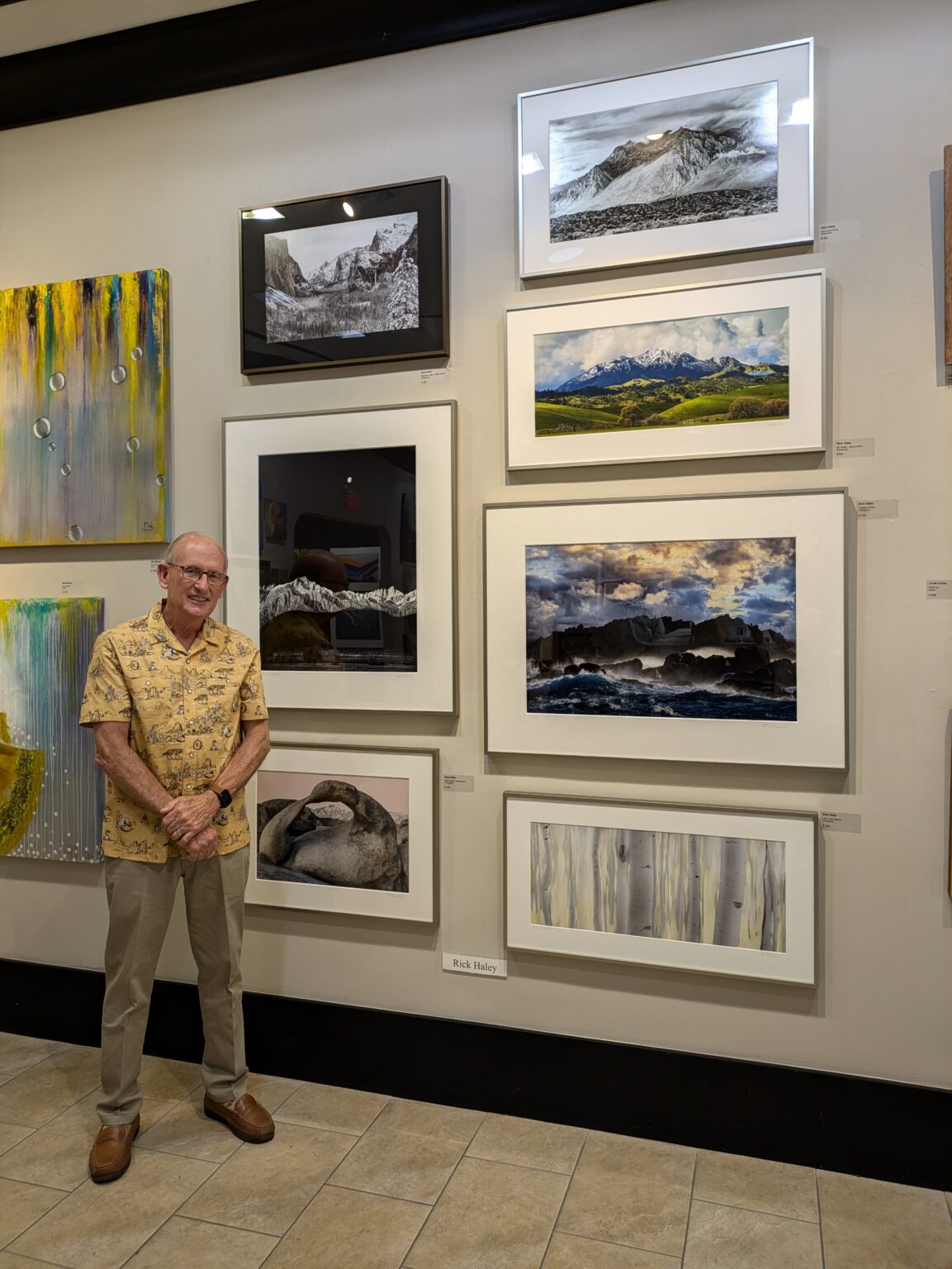 Gallery 4 - Artist Rick Haley with his artwork at Blackhawk Gallery. Photo by ARTSCCC.