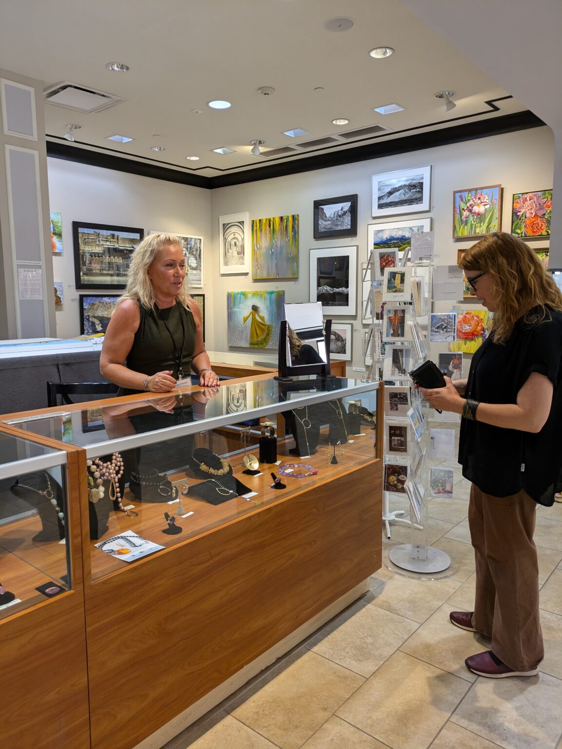 Gallery 3 - ADAS President, Julia O'Reilly in Blackhawk Gallery. Photo by ARTSCCC.