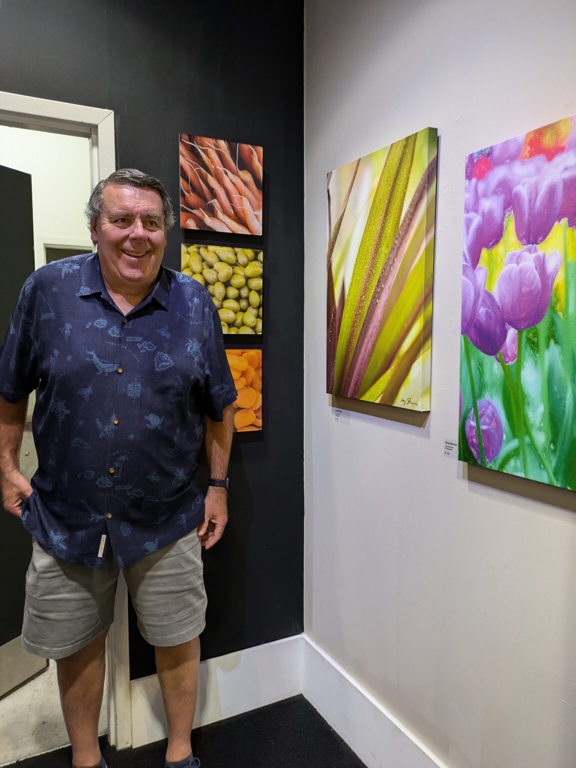 Gallery 2 - ADAS Gallery Director, Greg Starnes with his artwork at Blackhawk Gallery. Photo by ARTSCCC.