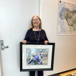 Gallery 8 - Artist Nancy Shake at an Art Passages Exhibit at the County Administration Building in Martinez, CA. Photo by ARTSCCC.