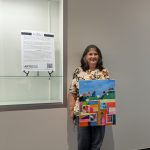 Gallery 1 - Artist Aissa Markey at an Art Passages Exhibit at the County Administration Building in Martinez, CA. Photo by ARTSCCC.