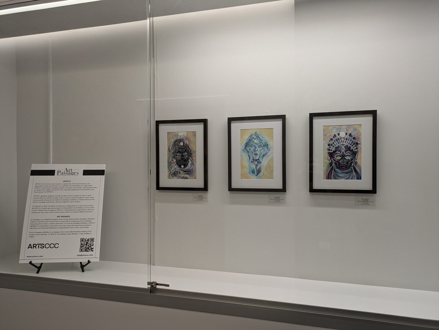 Gallery 6 - Artwork by Avery Liell-Kok at an Art Passages exhibit at the County Administration Building in Martinez, CA. Photo by ARTSCCC.