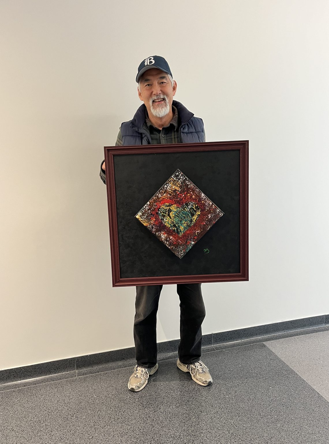 Gallery 1 - Artist John Nakanishi at an Art Passages Exhibit at the County Administration Building in Martinez, CA. Photo by ARTSCCC.