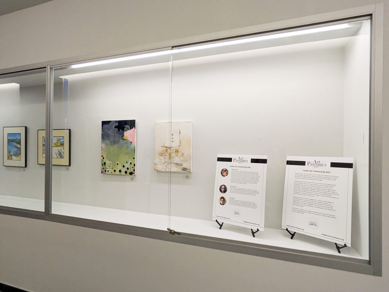 Gallery 2 - Artwork by Linda Wilson and Cybele Gerachis at an Art Passages exhibit at the County Administration Building in Martinez, CA. Photo by ARTSCCC.