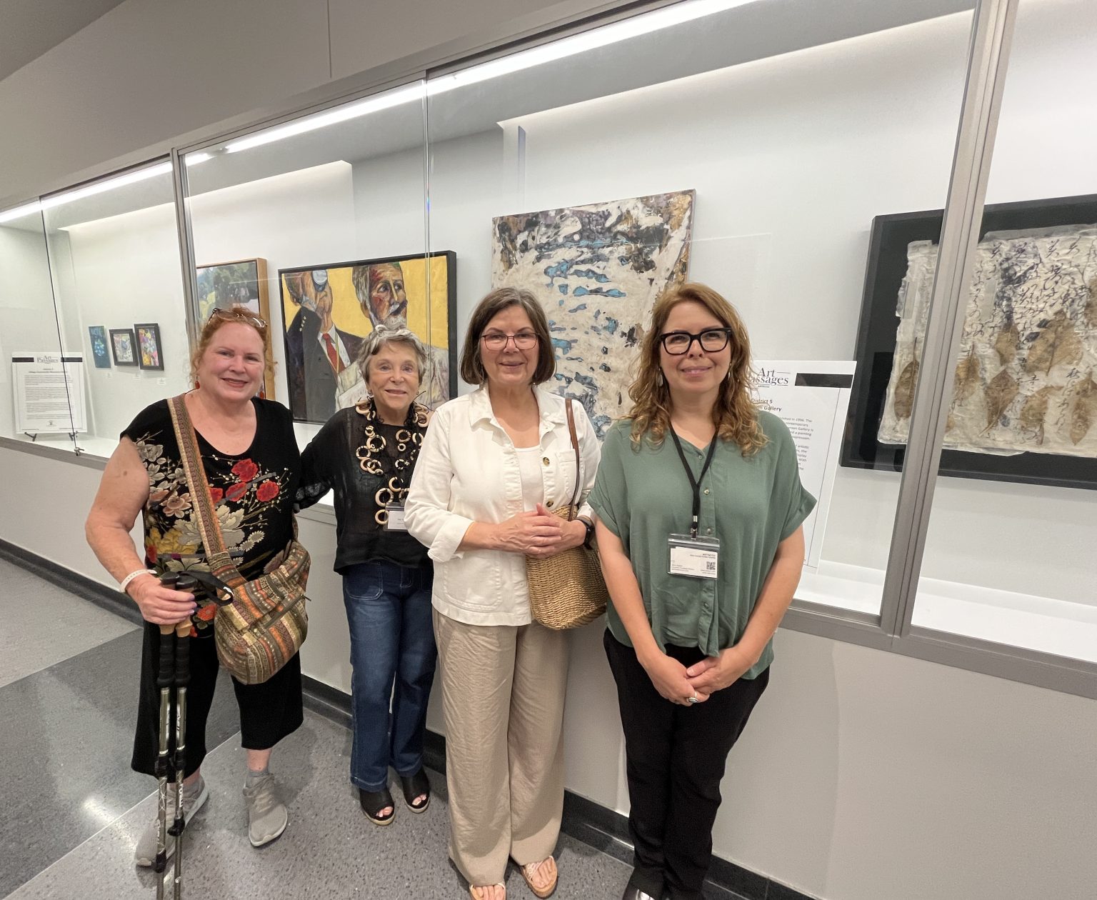 Gallery 2 - Epperson Gallery artists at an Art Passages exhibit reception at the County Administration Building in Martinez, CA. Photo by ARTSCCC.