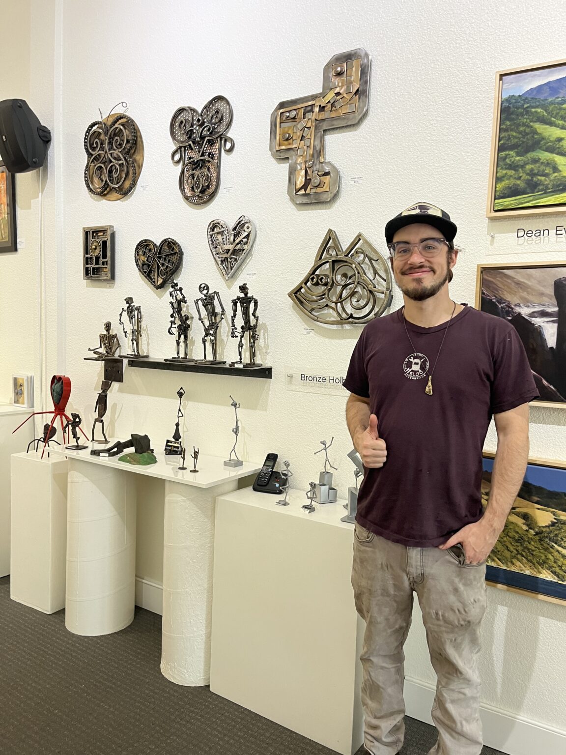 Gallery 1 - Artist Nate Holbein at the Main Street Art Gallery in Martinez, CA. Photo by ARTSCCC.