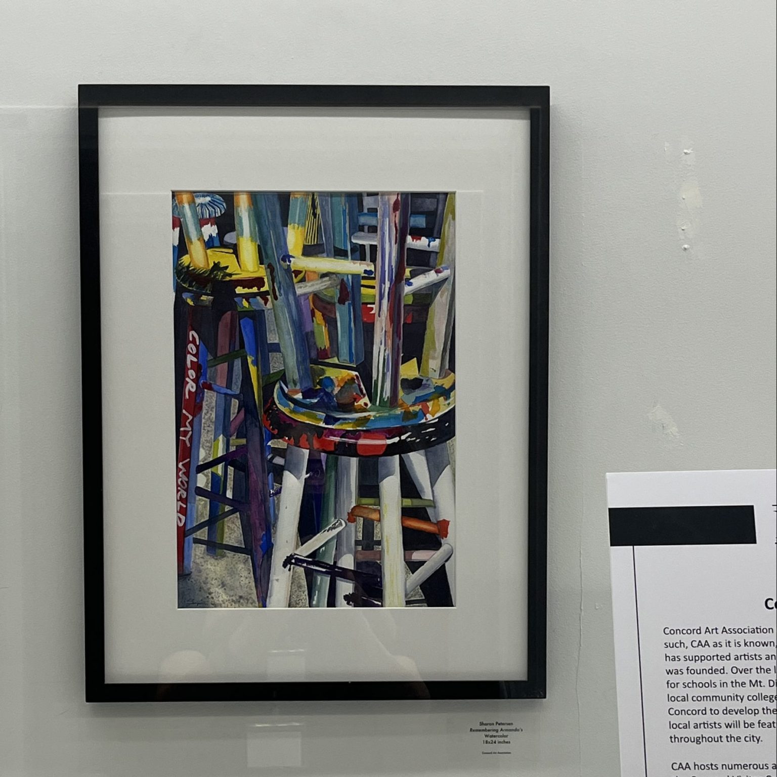 Gallery 1 - Artwork by Sharon Petersen at an Art Passages Exhibit at the County Administration Building in Martinez, CA. Photo by ARTSCCC.
