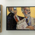 Gallery 1 - Artwork by Toby Tover at an Art Passages Exhibit at the County Administration Building in Martinez, CA. Photo by ARTSCCC.