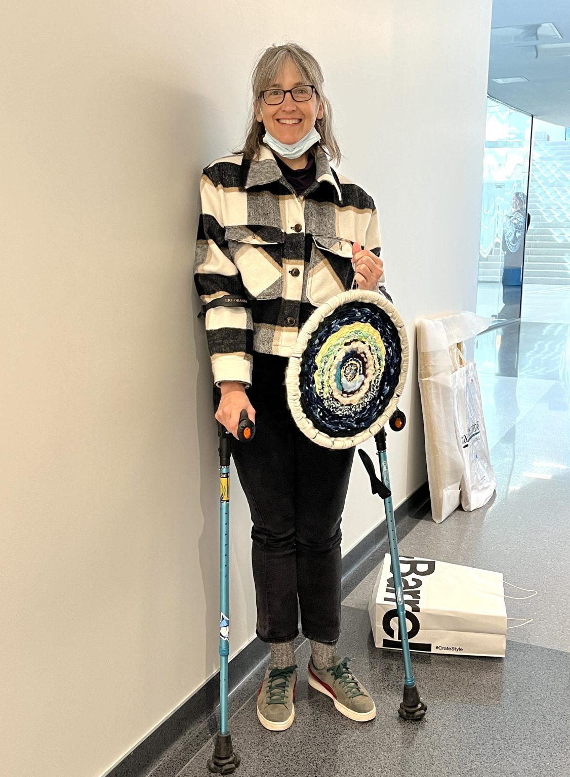 Gallery 2 - Artist Jennifer Riggs at an Art Passages Exhibit at the County Administration Building in Martinez, CA. Photo by ARTSCCC.
