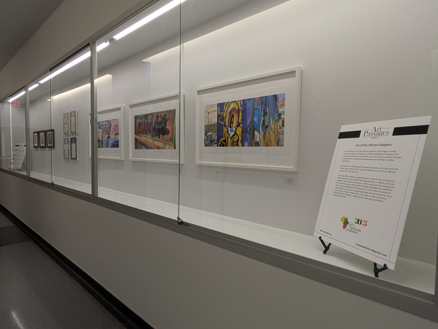 Gallery 6 - Artwork by Malcom Ryder at an Art Passages Exhibit featuring Art of the African Diaspora at the County Administration Building in Martinez, CA. Photo by ARTSCCC.