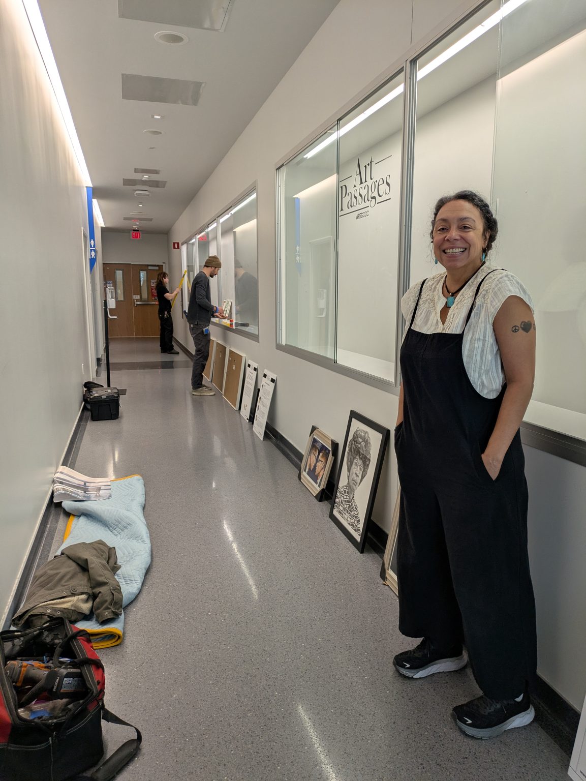 Gallery 4 - Artist and Curator, Irene Bee Kain at Art Passages Installation featuring Art of the African Diaspora.