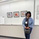 Gallery 4 - Artist Saida Adias of Art of the African Diaspora at an Art Passages Exhibit featuring AOTAD at the County Administration Building in Martinez, CA. ARTSCCC photo.