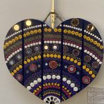 Gallery 2 - Heart shaped art work with colorful decoration on it made of dots and lines