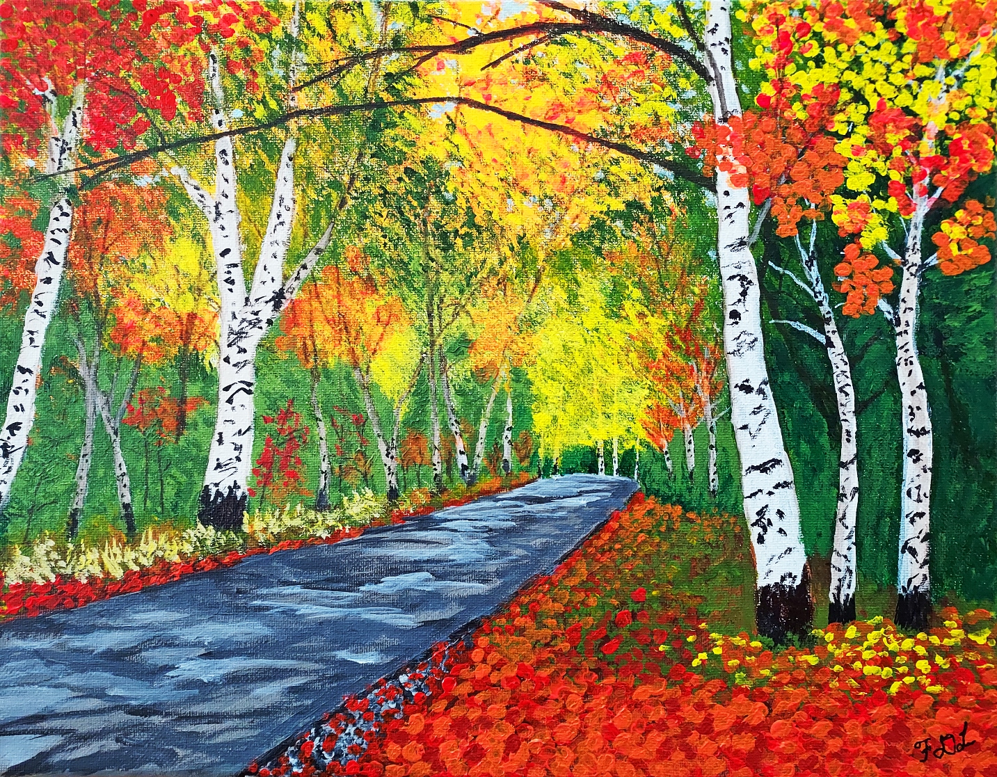 Gallery 3 - Birch Grove by Highway in Autumn