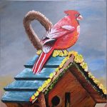 Gallery 5 - Cardinal on Birdhouse