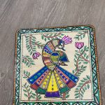 Gallery 5 - square artwork with rounded corners with a geometric bird in the center