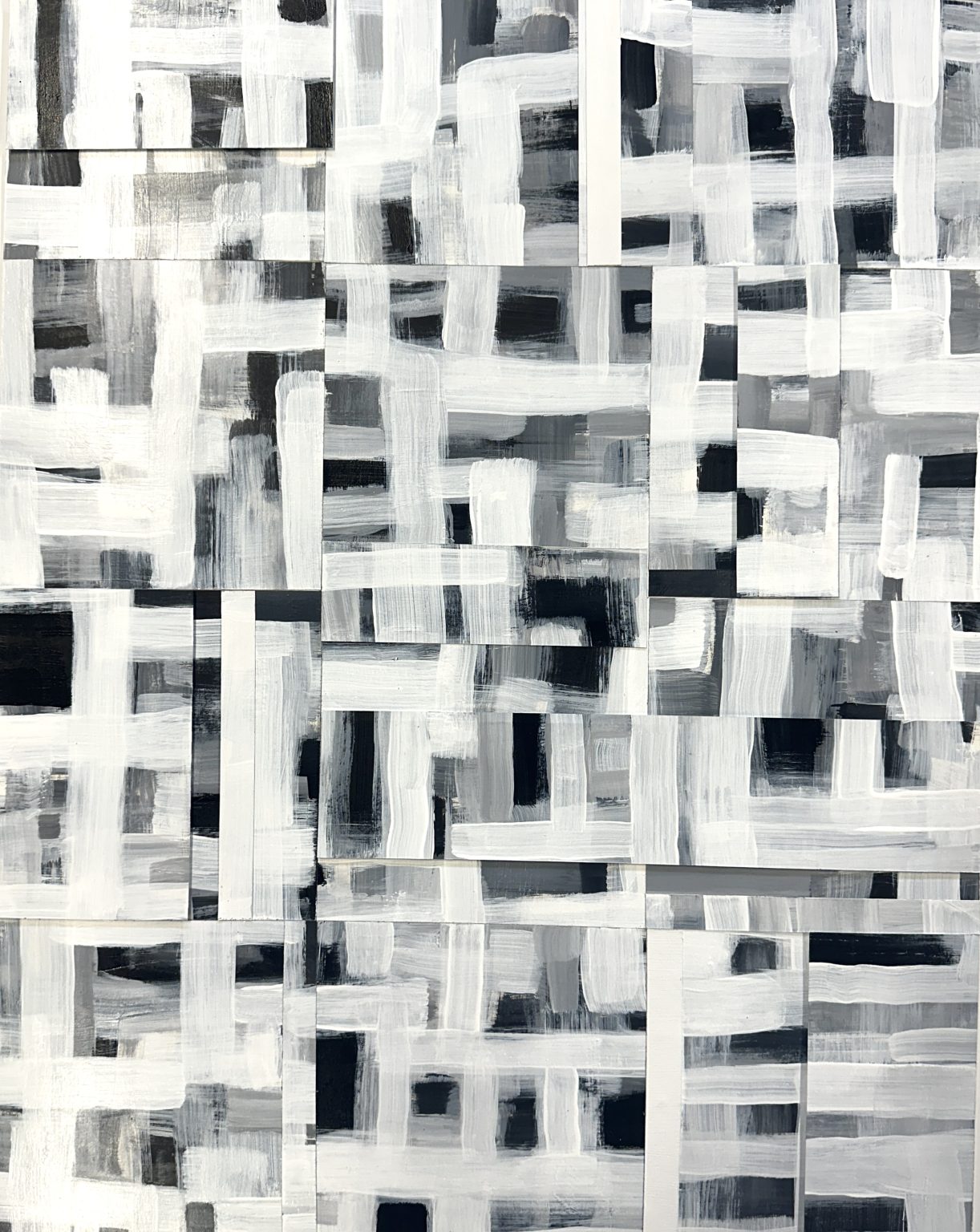 Gallery 6 - Acrylic abstract on paper. Image 15x19. Minimally three dimensional. 