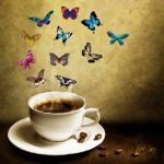 Gallery 1 - Butterflies flying in the steam above a hot cup of coffee