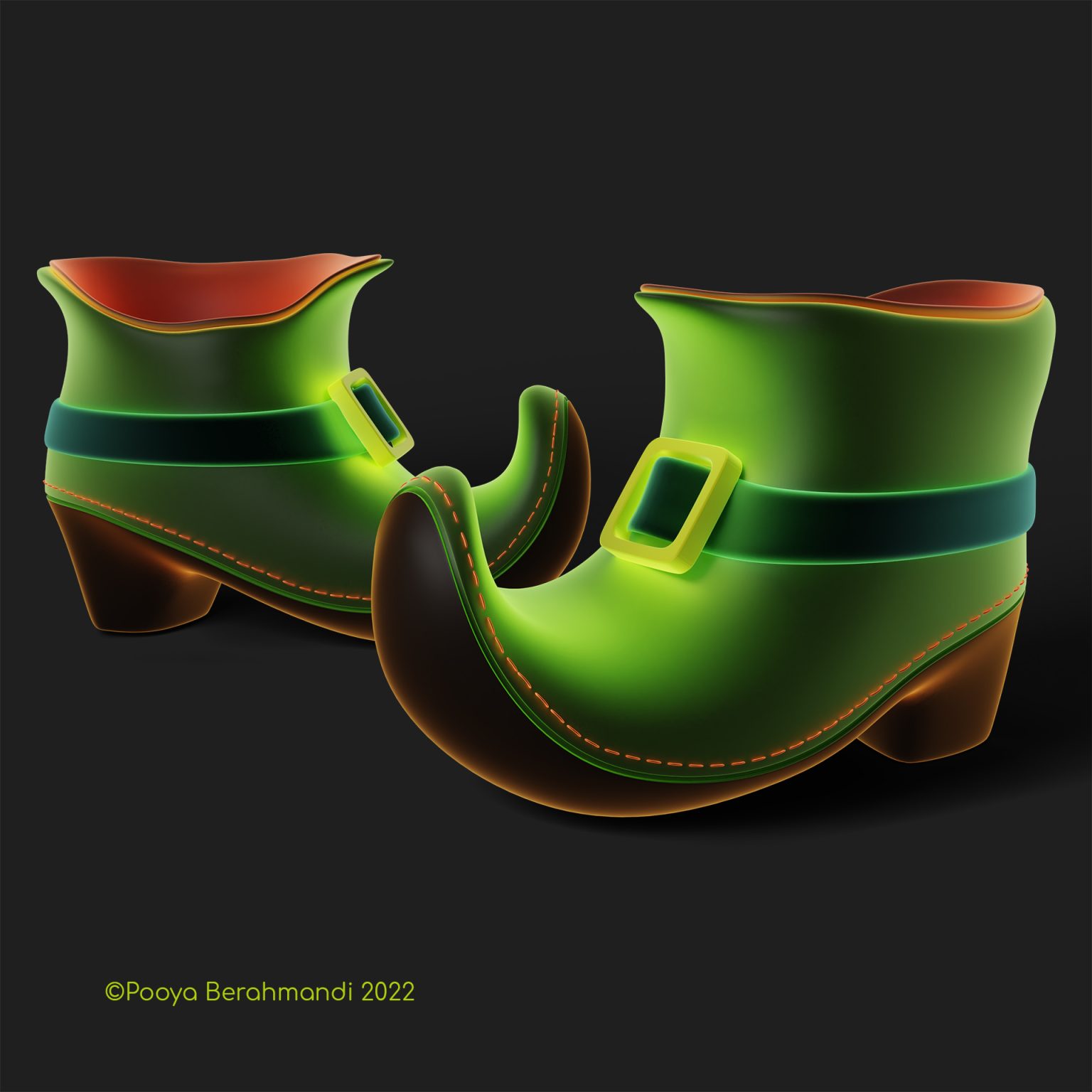 Gallery 7 - 3D Model of a stylized Leprechaun boots