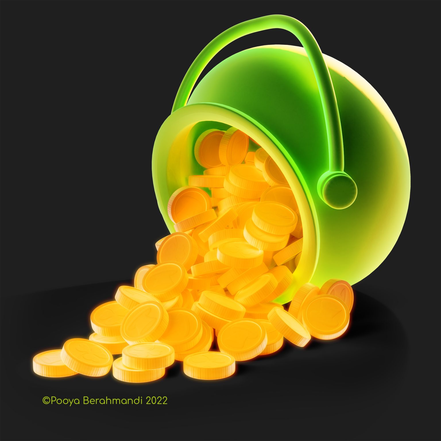 Gallery 8 - 3D Model of a stylized Leprechaun coin pot