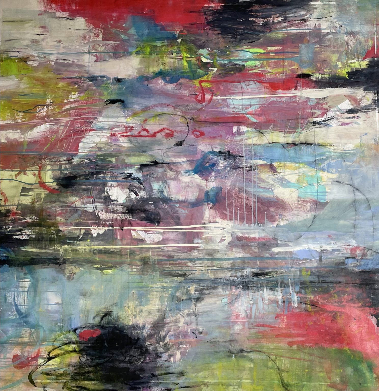 Gallery 1 - Abstract image of my imagined landscape overlooking the Miami coast. 