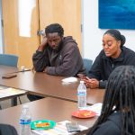 Gallery 1 - Donté Clark and Monique McCoy at a Youth Arts Connection workshop at the Brentwood Library.