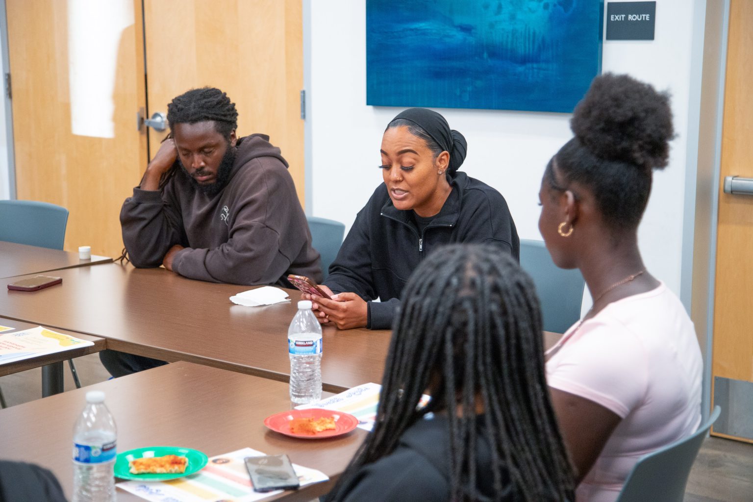 Gallery 1 - Donté Clark and Monique McCoy at a Youth Arts Connection workshop at the Brentwood Library.