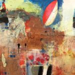Gallery 3 - Abstract image in rust, red and blues that remind me of being by the sea. 