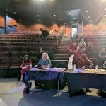 Gallery 4 - Donté Clark sitting with other judges at the 2025 Contra Costa County Poetry Out Loud Finals.