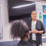 Gallery 4 - Monique McCoy leading an activity at a Youth Arts Connection workshop at the Antioch Library, 2025. 