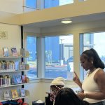 Gallery 5 - Tajanique Bell and students at a “Youth Arts Connection” workshop at the Pittsburg Library.