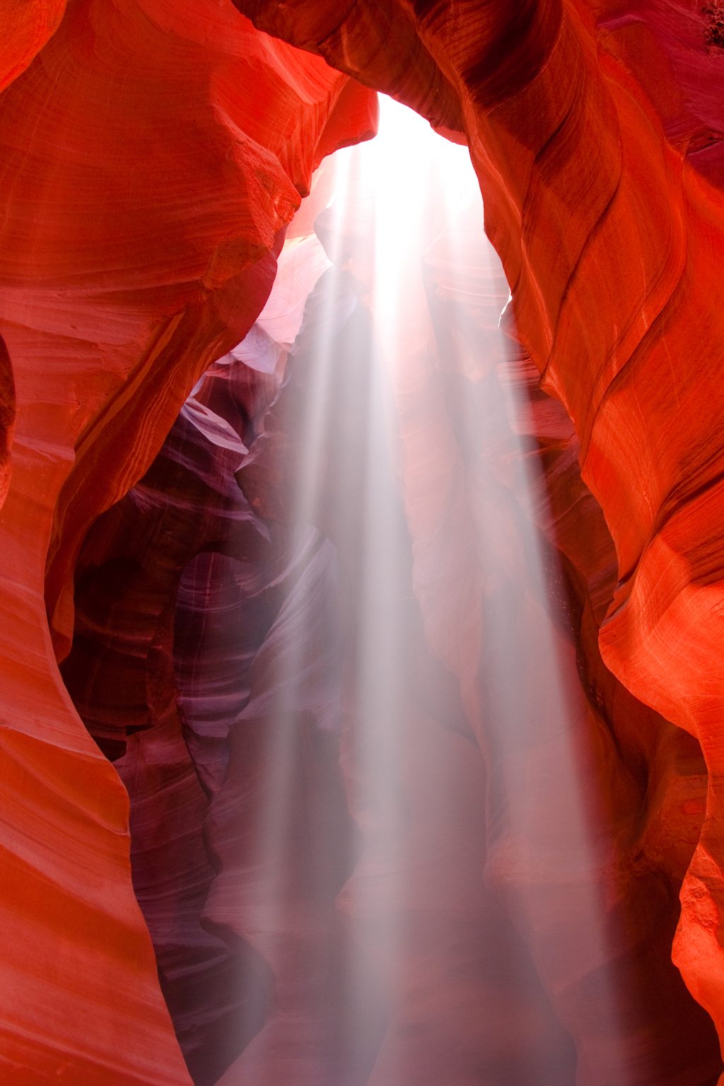 Gallery 9 - Award-Winning picture of a light beam shining into the famed Antelope Canyon near Page, Arizona.