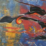 Gallery 1 - clay monoprint  with acrylic