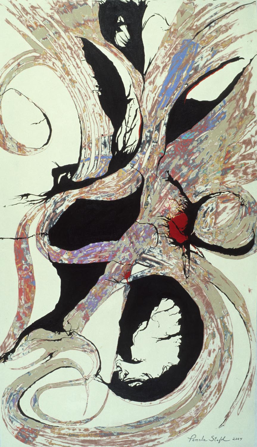 Gallery 3 - clay monoprint with acrylic