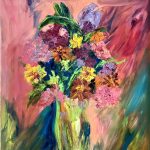 Gallery 8 - Painted from a beautiful floral arrangement of freshly cut flowers, from the Artist's garden.