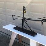 Gallery 1 - Steel rebar, threaded rod, bent plate, pipe. Painted L:  46”,  H: 27”,  D: 5”,  Lbs.: 35 