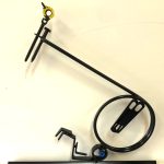 Gallery 4 - Steel angle, rod, pipe, screws and washers.  Painted L:  13”,  W: 13”,  D: 2”,  Lbs.: 3 