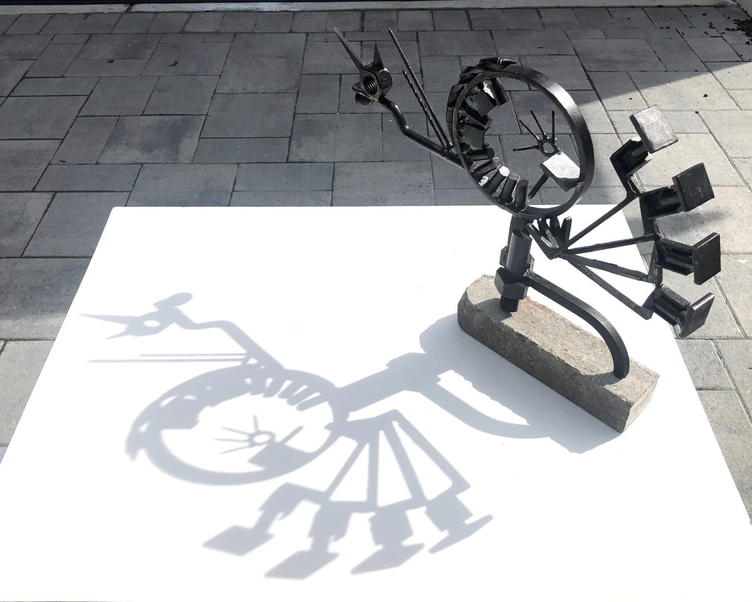 Gallery 6 - Forged and bent steel; steel plate, channels, rod, bolts, angles, auger drill bits, framing screws, 