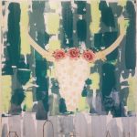 Gallery 2 - A cityscape with a Bulls scull and Roses