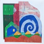 Gallery 2 - Houses, a swirl, an arrow, lines, collaged in various configurations