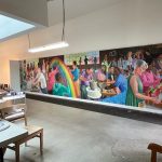 Gallery 3 - Interior mural depicting the students of Richmond Art Center, using various media.